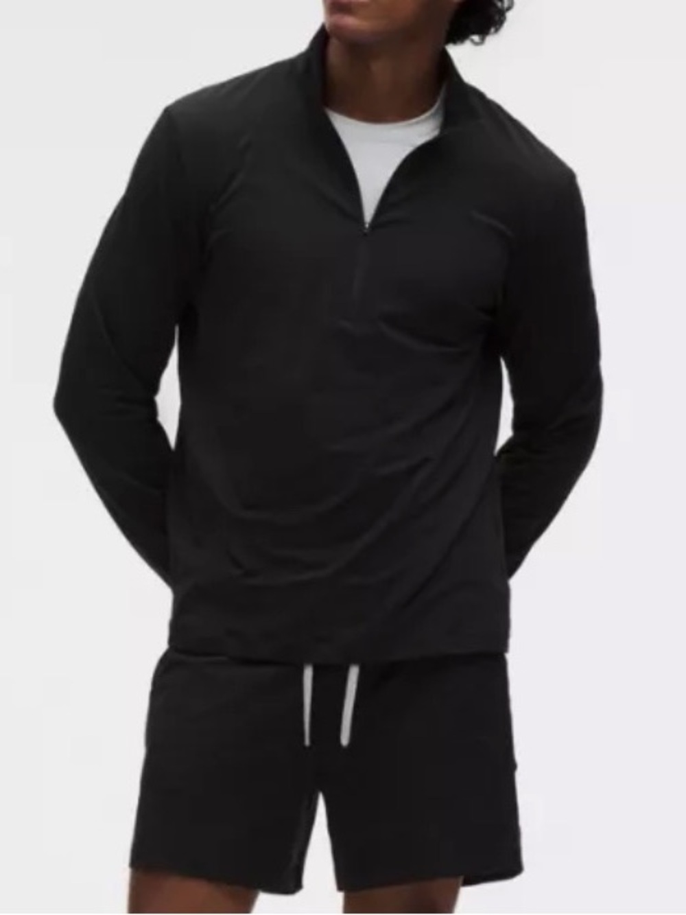 Lululemon Soft Jersey Half Zip Black Pullover